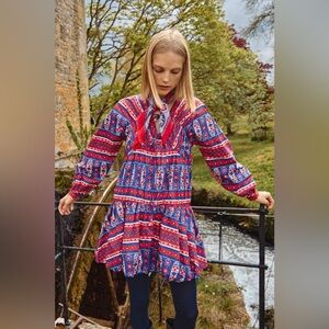 NWT Hunter Bell Sawyer Dress in Red, White & Blue Print